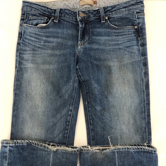 PAIGE Laurel Canyon l Sz 31 l Lightly Distressed Bootcut Jeans - Picture 7 of 12